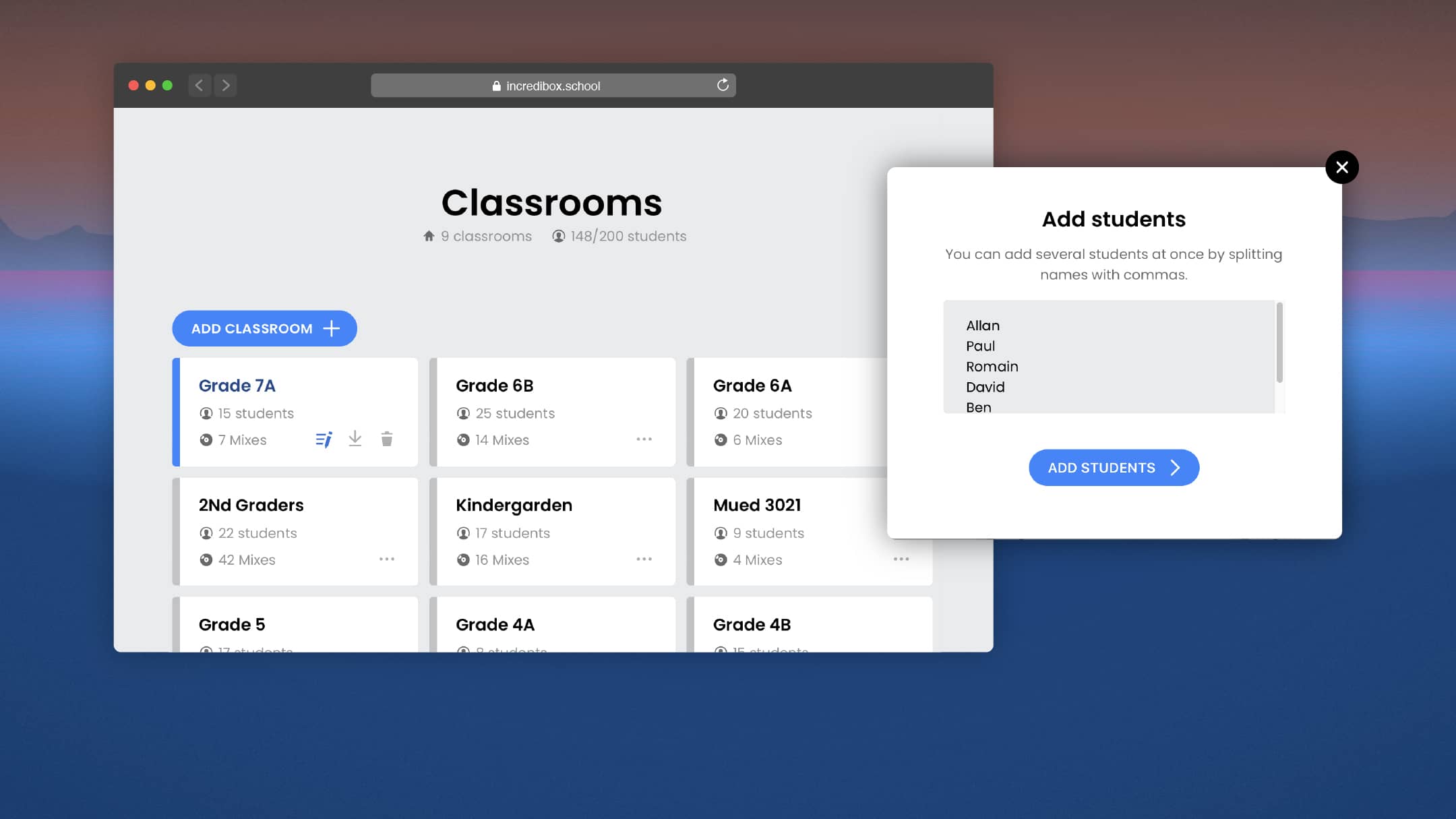 Organize your classrooms - Incredibox for schools