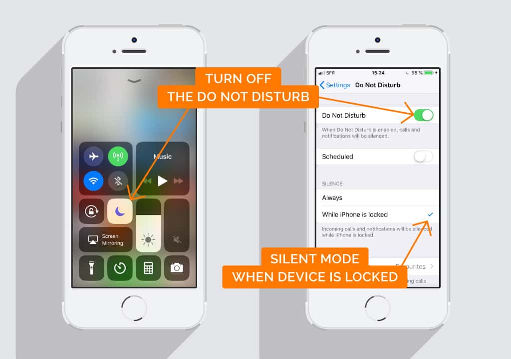 Turn off the Do not disturb mode